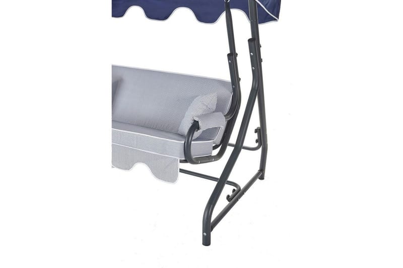 Trädgårdsdubbelgunga Laziuki (170 x 165 x 110 cm) Ljusgrå / Blå - Ljusgrå / Blå - Utemöbler & utemiljö - Utestol & trädgårdsstol - Hängfåtölj & hängstol utomhus