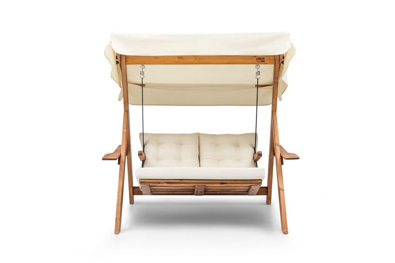 Trädgårdsdubbelgunga Limca Gunga Grädde - Grädde - Utemöbler & utemiljö - Utestol & trädgårdsstol - Hängfåtölj & hängstol utomhus
