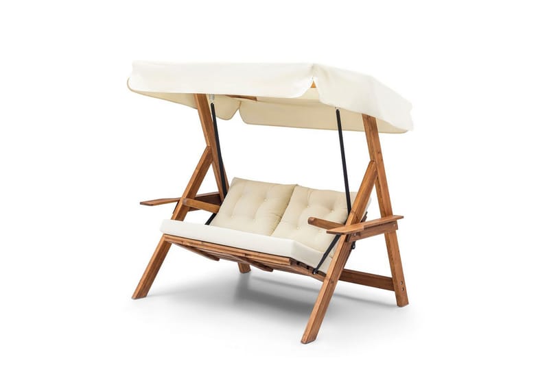 Trädgårdsdubbelgunga Limca Gunga Grädde - Grädde - Utemöbler & utemiljö - Utestol & trädgårdsstol - Hängfåtölj & hängstol utomhus