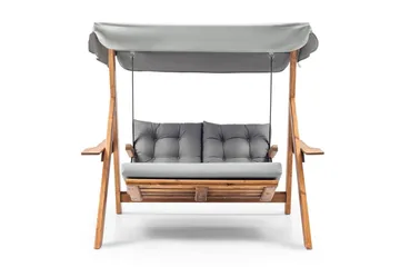 Trädgårdsdubbelgunga Limca Gunga Grå - Grå - Utemöbler & utemiljö - Utestol & trädgårdsstol - Hängfåtölj & hängstol utomhus