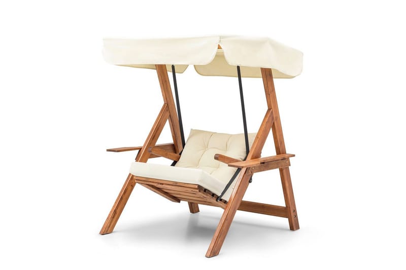 Trädgårdssingelgunga Limca Gunga Grädde - Grädde - Utemöbler & utemiljö - Utestol & trädgårdsstol - Hängfåtölj & hängstol utomhus