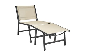 Trädgårdsstol set om 2 Marceddi - Beige, svart - Utemöbler & utemiljö - Utestol & trädgårdsstol - Utefåtölj & loungefåtölj