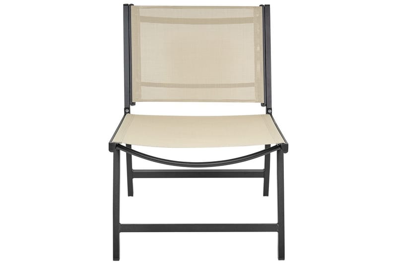 Trädgårdsstol set om 2 Marceddi - Beige, svart - Utemöbler & utemiljö - Utestol & trädgårdsstol - Utefåtölj & loungefåtölj