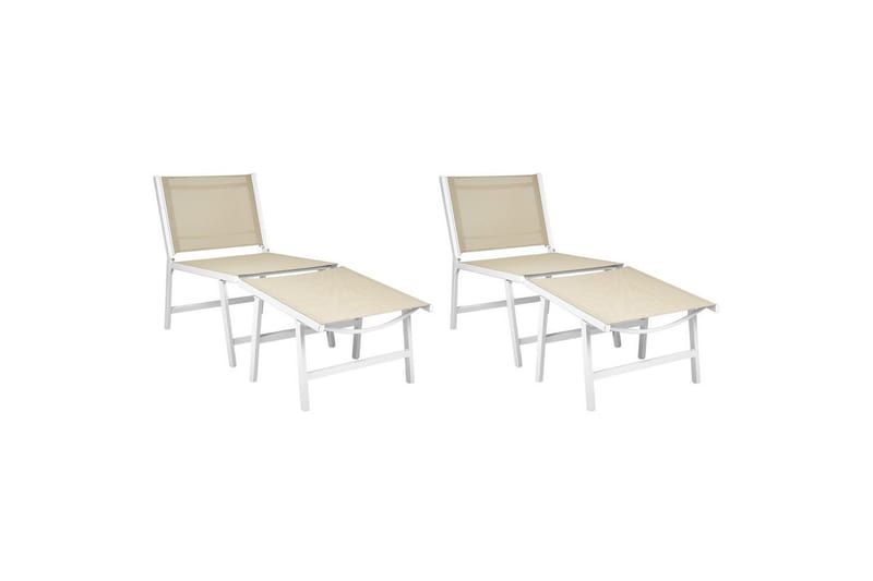 Trädgårdsstol set om 2 Marceddi, Beige, vit