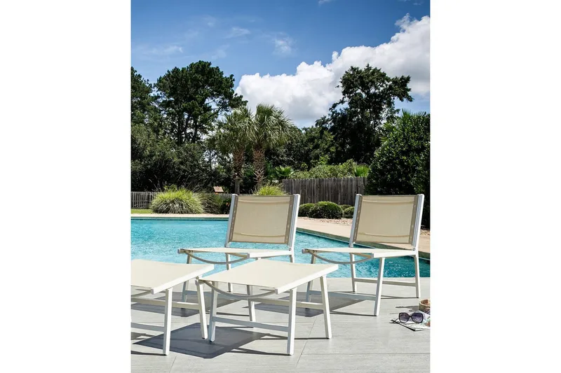 Trädgårdsstol set om 2 Marceddi - Beige, vit - Utemöbler & utemiljö - Utestol & trädgårdsstol - Utefåtölj & loungefåtölj