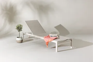 Tunis Solsäng Beige - Beige - Utemöbler & utemiljö - Utestol & trädgårdsstol - Solsäng & solvagn