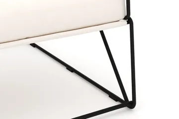 Usteryd loungefåtölj utomhus i järn med vattenavisande dyna i beige - Svart - Utemöbler & utemiljö - Utestol & trädgårdsstol - Utefåtölj & loungefåtölj