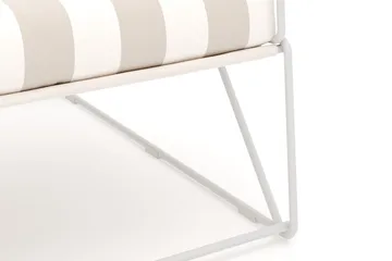 Usteryd loungefåtölj utomhus i järn med vattenavisande randig dyna - Beige / Vit - Utemöbler & utemiljö - Utestol & trädgårdsstol - Utefåtölj & loungefåtölj