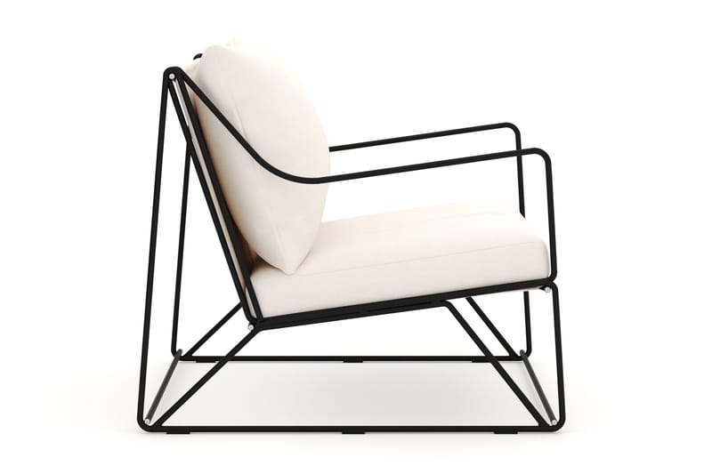 Usteryd loungefåtölj utomhus - Svart/Beige - Utemöbler & utemiljö - Utestol & trädgårdsstol - Utefåtölj & loungefåtölj