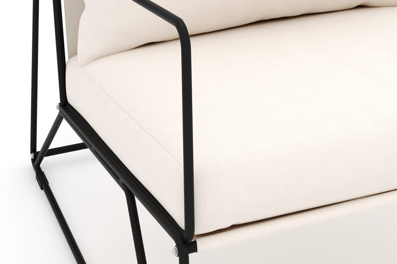 Usteryd loungefåtölj utomhus - Svart/Beige - Utemöbler & utemiljö - Utestol & trädgårdsstol - Utefåtölj & loungefåtölj