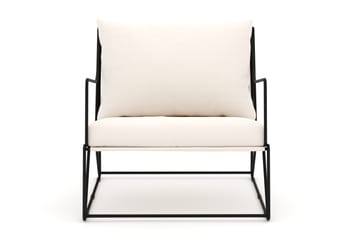 Usteryd loungefåtölj utomhus - Svart/Beige - Utemöbler & utemiljö - Utestol & trädgårdsstol - Utefåtölj & loungefåtölj