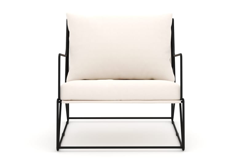 Usteryd loungefåtölj utomhus - Svart/Beige - Utemöbler & utemiljö - Utestol & trädgårdsstol - Utefåtölj & loungefåtölj