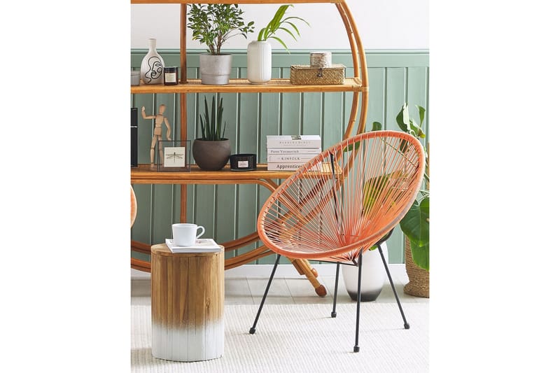 Utefåtölj Cayaco - Orange/Svart - Utemöbler & utemiljö - Utestol & trädgårdsstol - Utefåtölj & loungefåtölj