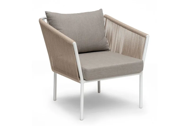 Utefåtölj Hillerstorp Lersund Vit/Beige, Vit/Beige