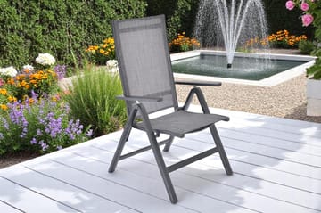 Utefåtölj Palermo 3-pos fällbar - svart - Utemöbler & utemiljö - Utestol & trädgårdsstol - Positionsstol