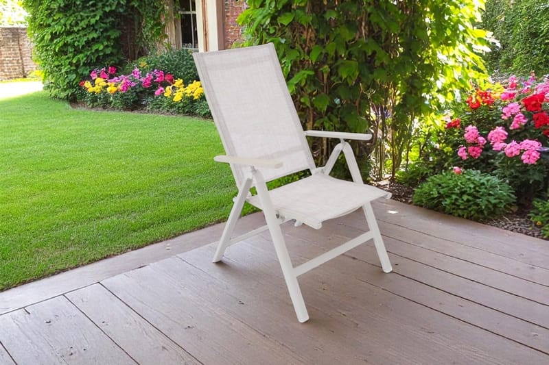 Utefåtölj Palermo 3-pos fällbar - korallsand - Utemöbler & utemiljö - Utestol & trädgårdsstol - Positionsstol