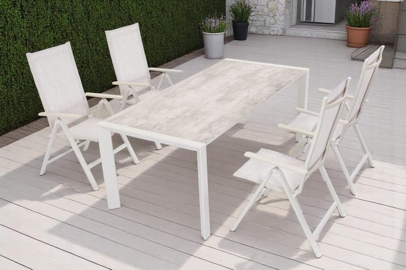 Utefåtölj Palermo 3-pos fällbar - korallsand - Utemöbler & utemiljö - Utestol & trädgårdsstol - Positionsstol