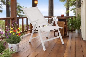 Utefåtölj Palermo 3-pos fällbar - korallsand - Utemöbler & utemiljö - Utestol & trädgårdsstol - Positionsstol