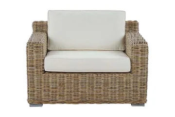 Apriliana Utefåtölj 2-pack - Konstrotting/Ljusbrun - Utemöbler & utemiljö - Utestol & trädgårdsstol - Utefåtölj & loungefåtölj