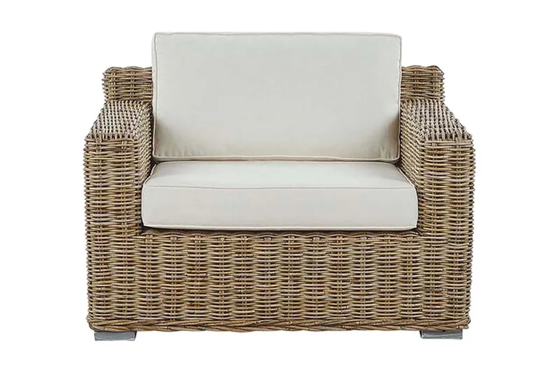 Apriliana Utefåtölj 2-pack - Konstrotting/Ljusbrun - Utemöbler & utemiljö - Utestol & trädgårdsstol - Utefåtölj & loungefåtölj