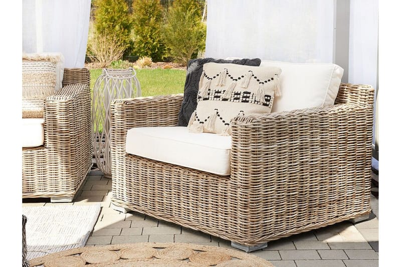 Apriliana Utefåtölj 2-pack - Konstrotting/Ljusbrun - Utemöbler & utemiljö - Utestol & trädgårdsstol - Utefåtölj & loungefåtölj