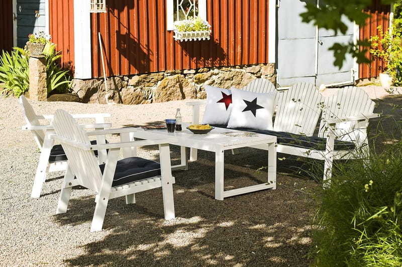 BULLERÖ LæneUtestol Lav Ryg - vitlaserad furu - Utemöbler & utemiljö - Utestol & trädgårdsstol - Utefåtölj & loungefåtölj