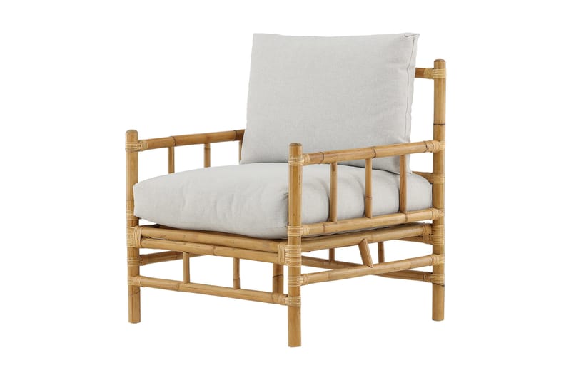 Cane Utefåtölj - Brun/Vit - Utem öbler & utemiljö - Utestol & trädgårdsstol - Utefåtölj & loungefåtölj