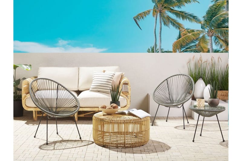 Cayaco Utestol 2-pack - Konstrotting/Mörkgrå - Utemöbler & utemiljö - Utestol & trädgårdsstol - Utefåtölj & loungefåtölj