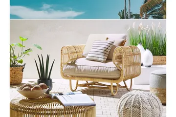 Dolcedo Utefåtölj - Rotting/Beige - Utemöbler & utemiljö - Utestol & trädgårdsstol - Utefåtölj & loungefåtölj