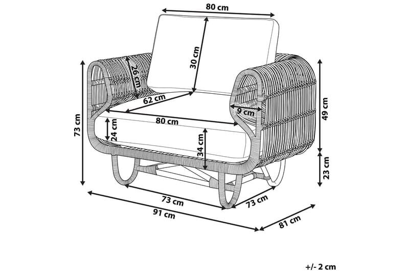 Dolcedo Utefåtölj - Rotting/Beige - Utemöbler & utemiljö - Utestol & trädgårdsstol - Utefåtölj & loungefåtölj