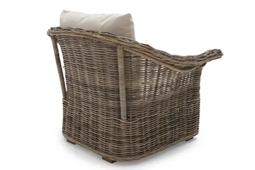 Edsklinta Utefåtölj m Dyna Rotting/Vit - Hillerstorp - Utemöbler & utemiljö - Utestol & trädgårdsstol - Utefåtölj & loungefåtölj