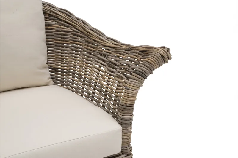 Edsklinta Utefåtölj m Dyna Rotting/Vit - Hillerstorp - Utemöbler & utemiljö - Utestol & trädgårdsstol - Utefåtölj & loungefåtölj