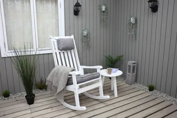 Ellabell Gungstol Utomhus - Vit - Utemöbler & utemiljö - Utestol & trädgårdsstol - Utefåtölj & loungefåtölj