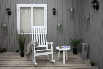 Ellabell Gungstol Utomhus - Vit - Utemöbler & utemiljö - Utestol & trädgårdsstol - Utefåtölj & loungefåtölj