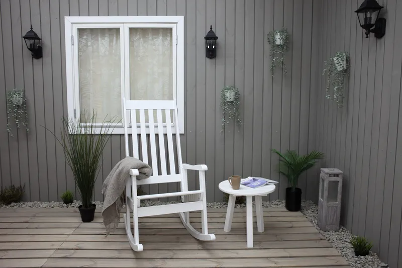 Ellabell Gungstol Utomhus - Vit - Utemöbler & utemiljö - Utestol & trädgårdsstol - Utefåtölj & loungefåtölj