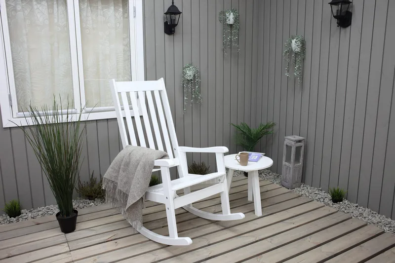 Ellabell Gungstol Utomhus - Vit - Utemöbler & utemiljö - Utestol & trädgårdsstol - Utefåtölj & loungefåtölj