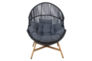 Helsinki Fåtolj Svart - Utemöbler & utemiljö - Utestol & trädgårdsstol - Utefåtölj & loungefåtölj