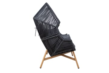 Helsinki Fåtolj Svart - Utemöbler & utemiljö - Utestol & trädgårdsstol - Utefåtölj & loungefåtölj