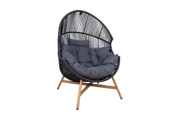 Helsinki Fåtolj Svart - Utemöbler & utemiljö - Utestol & trädgårdsstol - Utefåtölj & loungefåtölj