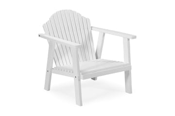 Hillerstorp BULLERÖ Utefåtölj LÅG RYGG VIT FURU - vitlaserad furu - Utemöbler & utemiljö - Utestol & trädgårdsstol - Utefåtölj & loungefåtölj