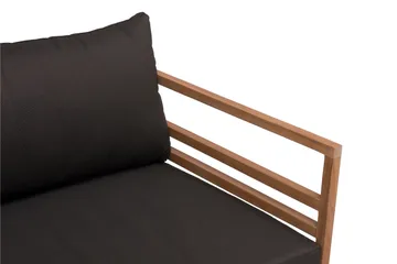 Hillerstorp Kaxheden Loungefåtölj Utomhus Trä/Aluminium/Svart - Hillerstorp - Utemöbler & utemiljö - Utestol & trädgårdsstol - Utefåtölj & loungefåtölj