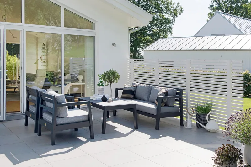 Hillerstorp Utestoltö Lounge Utefåtölj - Grå/svart - Utemöbler & utemiljö - Utestol & trädgårdsstol - Utefåtölj & loungefåtölj