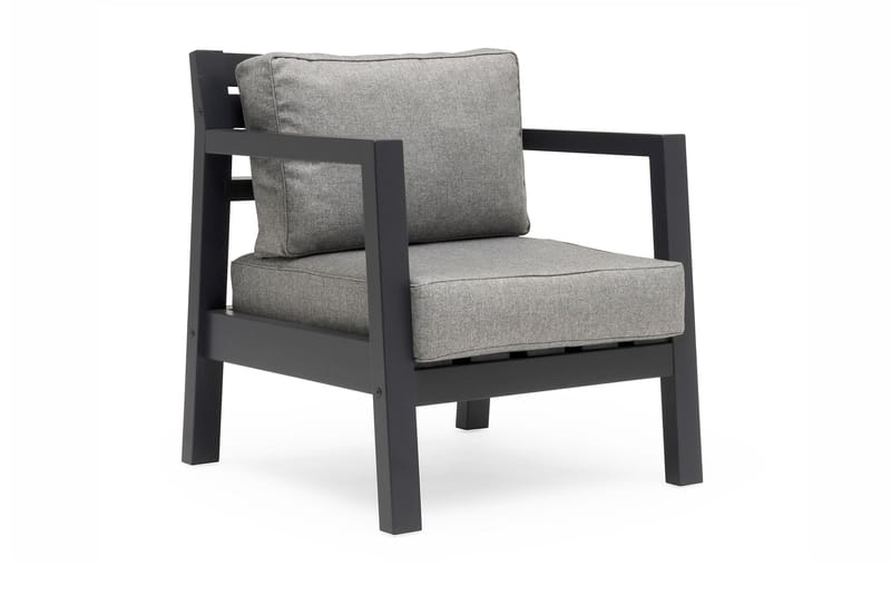 Hillerstorp Utestoltö Lounge Utefåtölj, Grå/svart