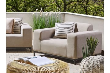 Hughen Utefåtölj 2-pack - Beige/Svart - Utemöbler & utemiljö - Utestol & trädgårdsstol - Utefåtölj & loungefåtölj