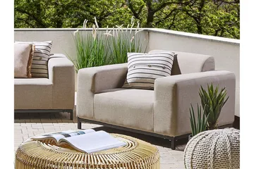 Hughen Utefåtölj 2-pack - Beige/Svart - Utemöbler & utemiljö - Utestol & trädgårdsstol - Utefåtölj & loungefåtölj