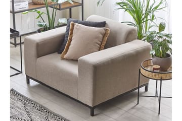 Hughen Utefåtölj 2-pack - Beige/Svart - Utemöbler & utemiljö - Utestol & trädgårdsstol - Utefåtölj & loungefåtölj