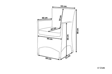 Italy Trädgårdsstol 2 St - Brun - Utemöbler & utemiljö - Utestol & trädgårdsstol - Utefåtölj & loungefåtölj