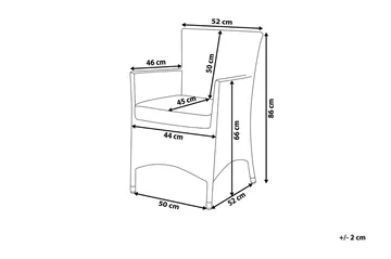 Italy Trädgårdsstol 2 St - Brun - Utemöbler & utemiljö - Utestol & trädgårdsstol - Utefåtölj & loungefåtölj