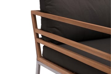 Kaxheden Loungefåtölj Utomhus Trä/Aluminium/Svart - Hillerstorp - Utemöbler & utemiljö - Utestol & trädgårdsstol - Utefåtölj & loungefåtölj