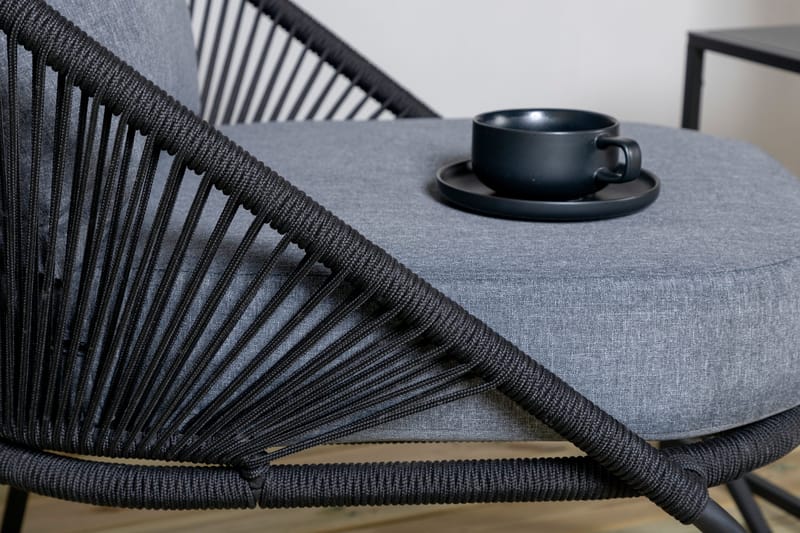Lindos Utefåtölj Svart - Venture Home - Utemöbler & utemiljö - Utestol & trädgårdsstol - Utefåtölj & loungefåtölj